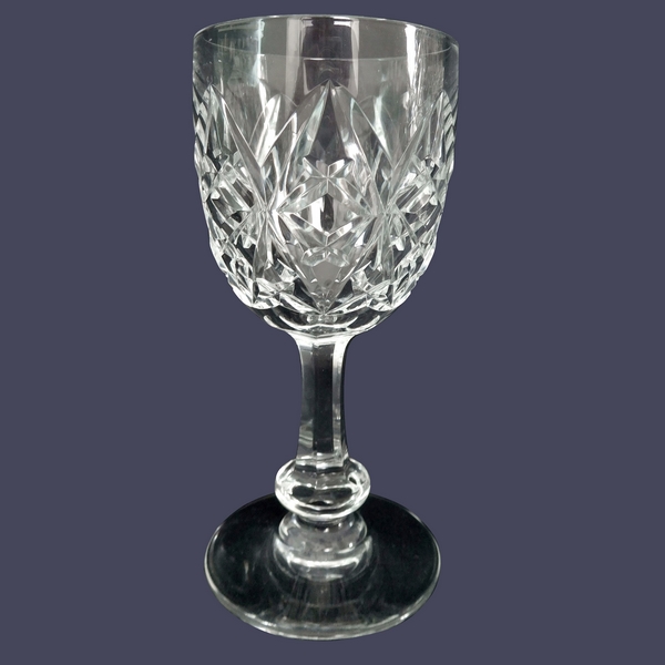 Baccarat crystal water glass, Harfleur pattern - 17cm - signed