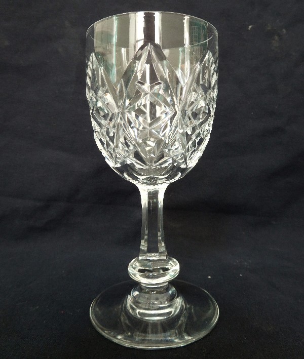 Baccarat crystal port or wine glass, Harfleur pattern - 11.5cm - signed