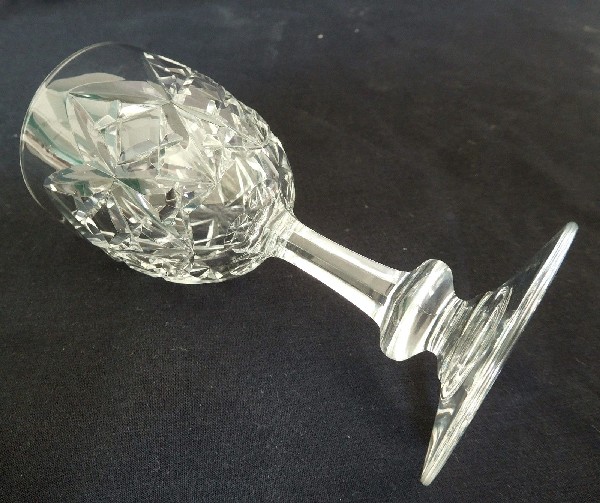 Baccarat crystal port or wine glass, Harfleur pattern - 11.5cm - signed