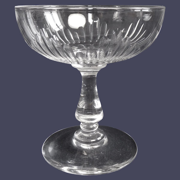 Baccarat Hauteur 10,2 cm Coupe à champagne en cristal circa 1870 jeux d'orgues 