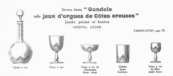 Coupe à champagne en cristal de Baccarat, modèle Jeux d'Orgues