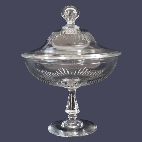 Baccarat crystal candy bowl, Jeux d'Orgues pattern