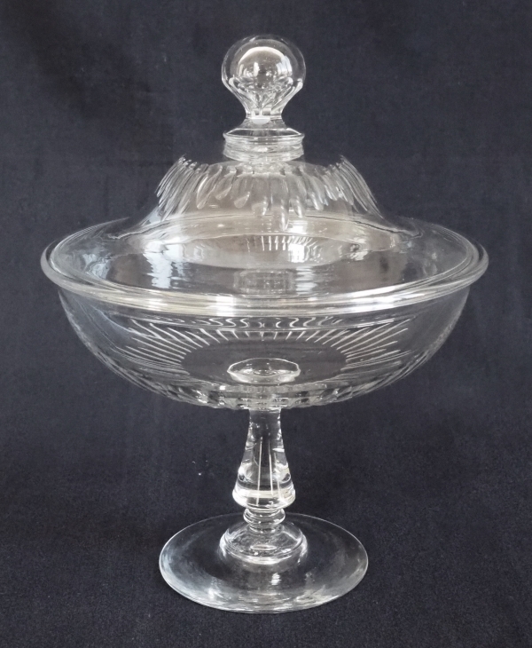 Baccarat crystal candy bowl, Jeux d'Orgues pattern