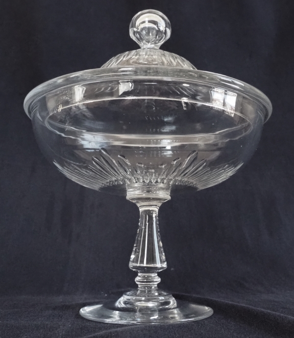 Baccarat crystal candy bowl, Jeux d'Orgues pattern