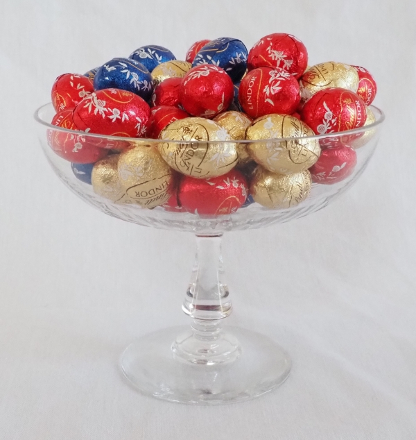Baccarat crystal candy bowl, Jeux d'Orgues pattern
