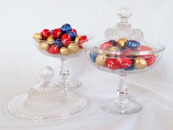 Baccarat crystal candy bowl, Jeux d'Orgues pattern