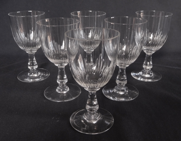 Baccarat crystal water glass, Jeux d'Orgues pattern - 15.2cm