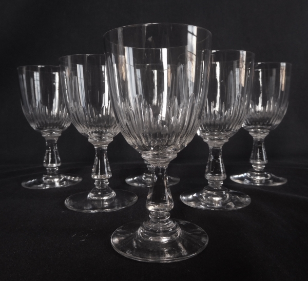 Baccarat crystal water glass, Jeux d'Orgues pattern - 15.2cm