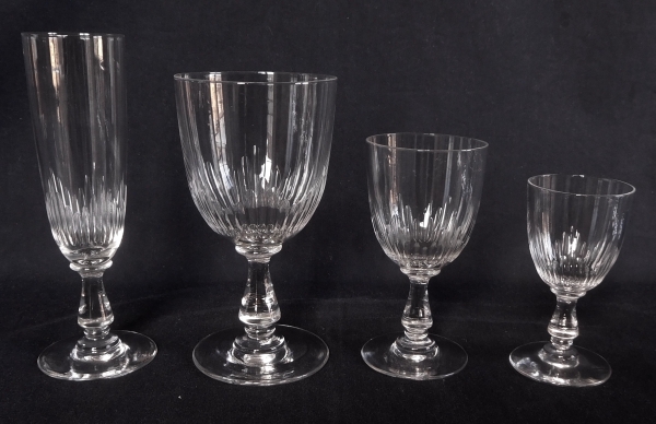 Baccarat crystal port glass, Jeux d'Orgues pattern - 10.1cm
