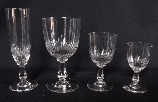 Verre à eau en cristal de Baccarat, modèle Jeux d'Orgues de côtes creuses - 15,2cm