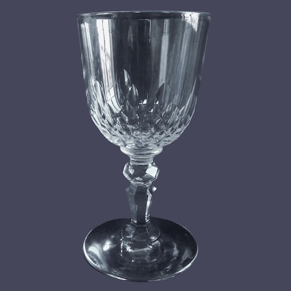 Baccarat crystal wine glass / port glass, Jeux d'Orgues de Biseaux pattern, 55 shape - 10.5cm