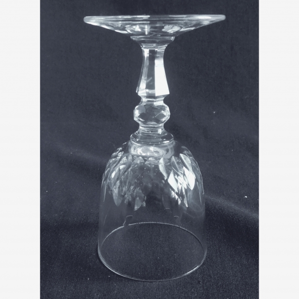 Baccarat crystal water glass, Jeux d'Orgues de Biseaux pattern, 55 shape - 15.5cm