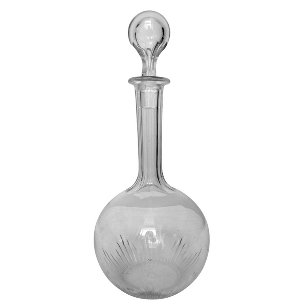 Carafe à liqueur en cristal de Baccarat, modèle Jeux d'Orgues, signée