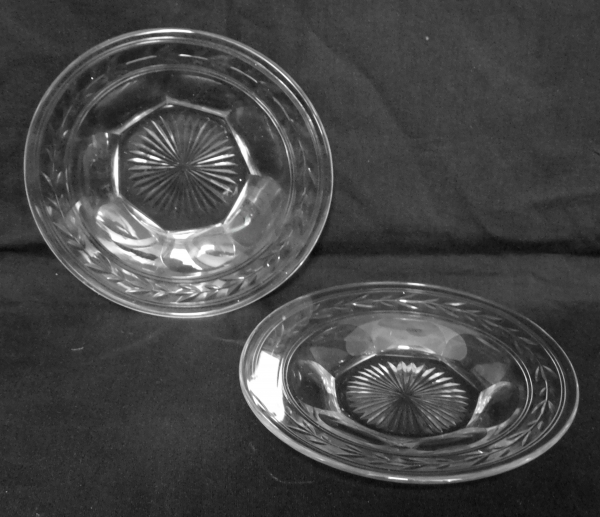 Pair of Baccarat crystal coasters, Jonzac pattern