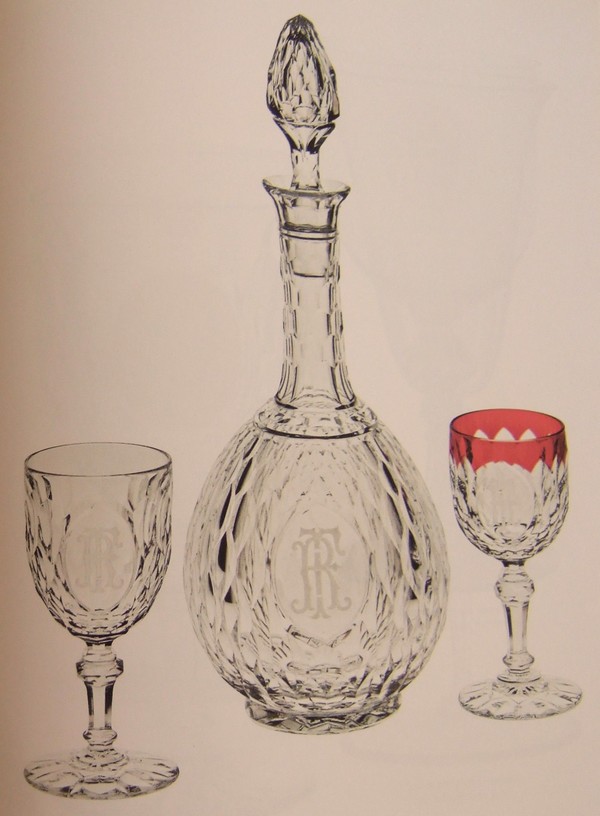 Baccarat crystal wine decanter, Juvisy pattern