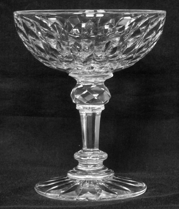 Coupe à champagne en cristal de Baccarat, modèle Juvisy (service officiel de l'Elysée)