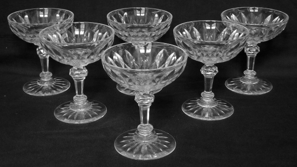 Coupe à champagne en cristal de Baccarat, modèle Juvisy (service officiel de l'Elysée)