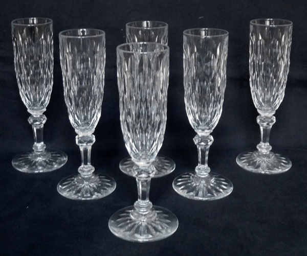 Baccarat crystal champagne flute, Juvisy pattern