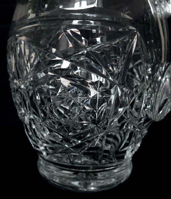 Carafe à eau / pichet / broc en cristal de Baccarat, modèle Lagny - signée