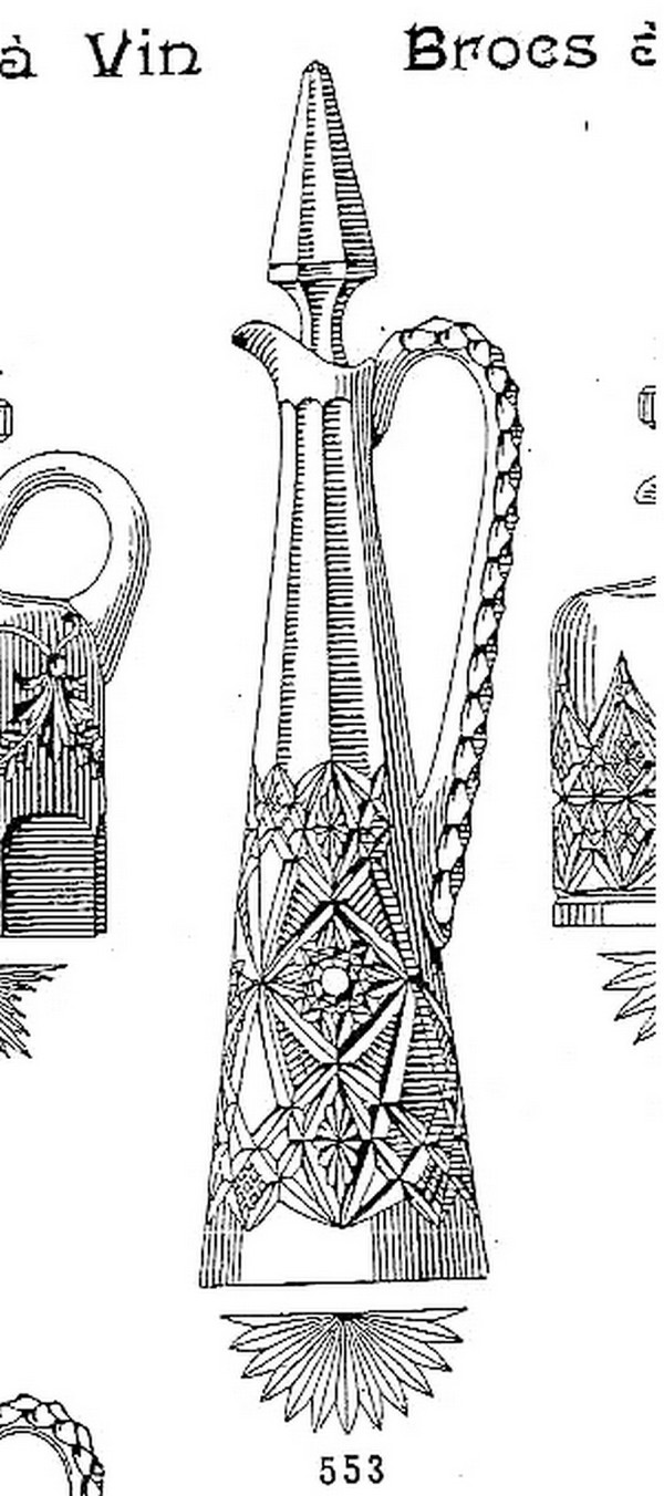 Carafe à vin du Rhin aiguière en cristal de Baccarat overlay vert chartreuse, modèle Lagny