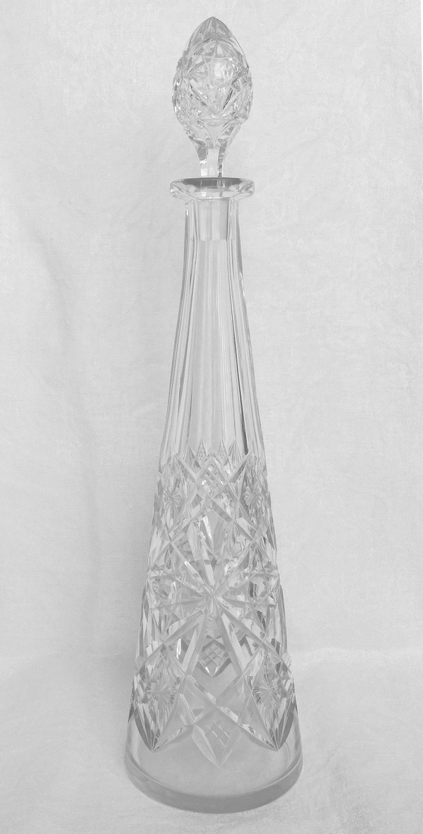 Baccarat crystal wine decanter, Lagny pattern