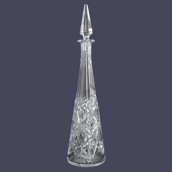 Baccarat crystal liquor decanter, Lagny pattern