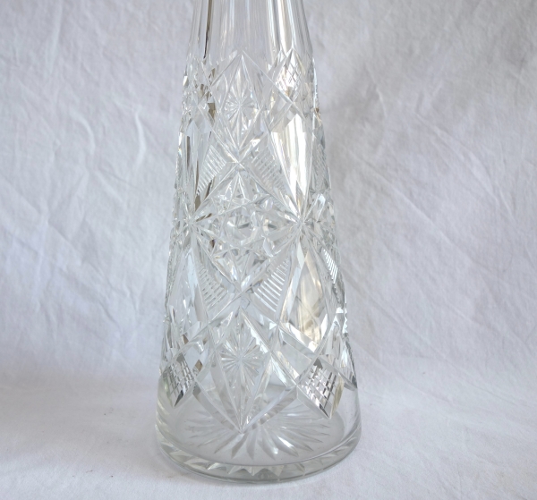 Carafe à vin du Rhin en cristal de Baccarat taillé, modèle Lagny - 42cm
