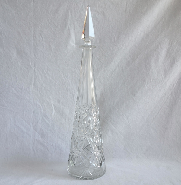 Carafe à vin du Rhin en cristal de Baccarat taillé, modèle Lagny - 42cm