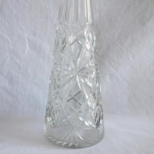 Carafe à vin du Rhin en cristal de Baccarat taillé, modèle Lagny - 42cm