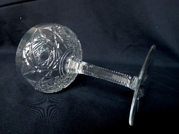 Baccarat crystal champagne glass, Lagny pattern - signed