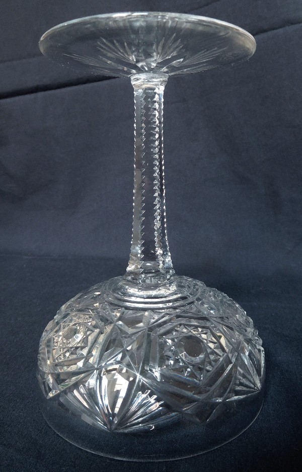 Baccarat crystal champagne glass, Lagny pattern - signed