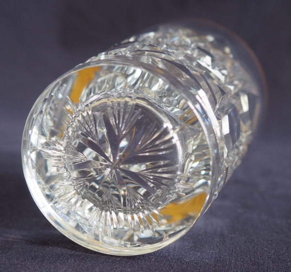 Baccarat crystal orange juice glass, Lagny pattern gilt with fine gold