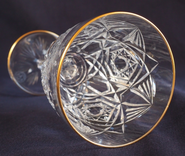 Verre à liqueur en cristal de Baccarat, modèle Lagny doré - 10,6cm