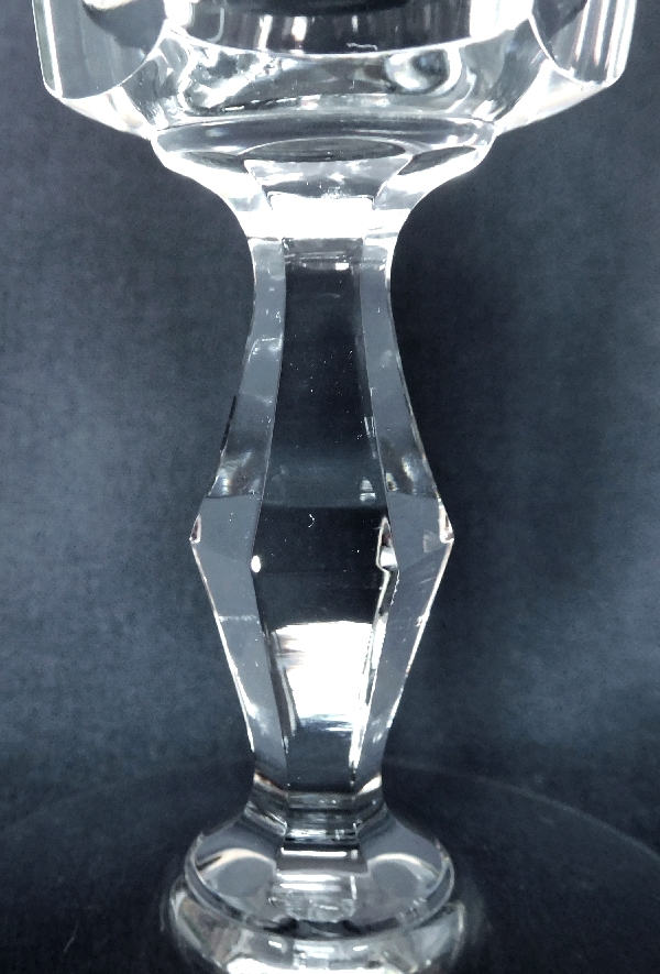 Baccarat crystal champagne flute, Lauzun pattern - signed