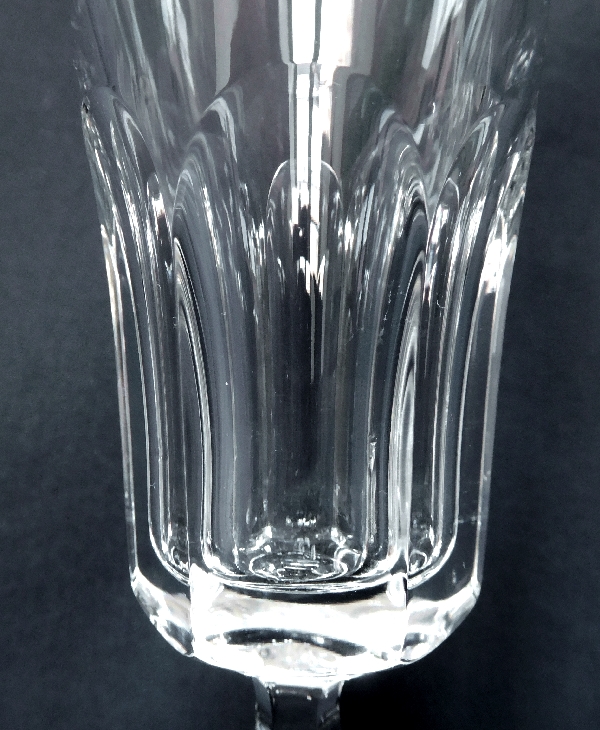 Baccarat crystal champagne flute, Lauzun pattern - signed