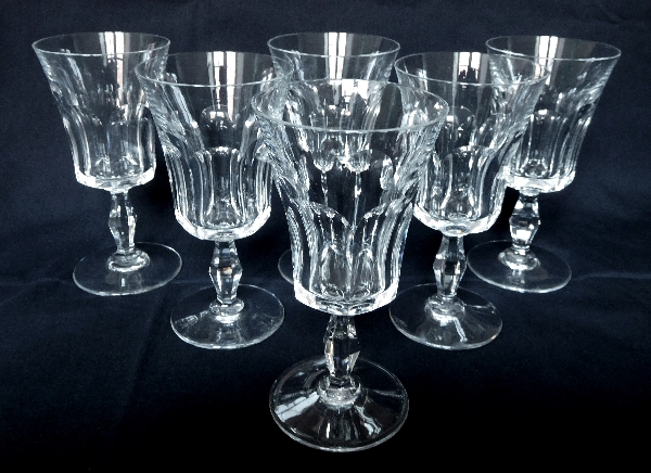 Baccarat crystal water glass, Lauzun pattern - 17.4cm - signed