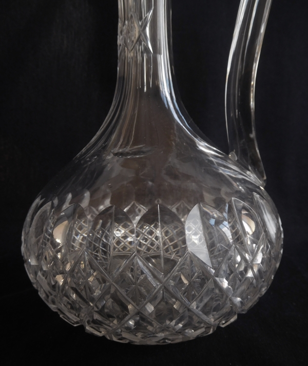 Baccarat crystal water bottle or ewer, Libourne pattern (GG pattern)