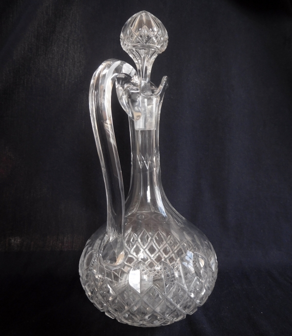 Baccarat crystal water bottle or ewer, Libourne pattern (GG pattern)