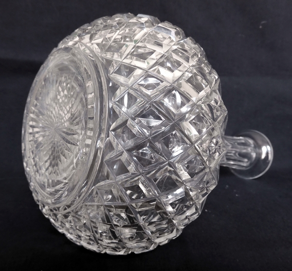 Baccarat crystal wine decanter, Libourne pattern (GG pattern) - 27.5cm