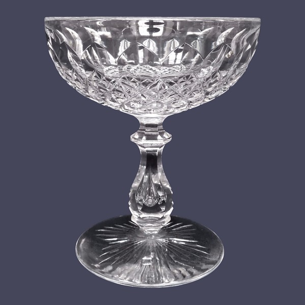 Baccarat crystal champagne glass, Libourne pattern (GG pattern)