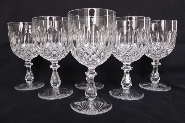 Baccarat crystal wine glass, Libourne pattern (GG pattern) - 12.5cm