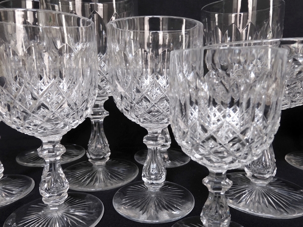 Baccarat crystal water glass, Libourne pattern (GG pattern) - 6cm