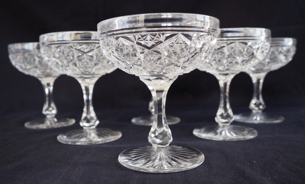 Baccarat crystal champagne glass, Lorient pattern