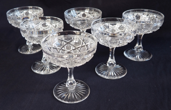 Baccarat crystal champagne glass, Lorient pattern