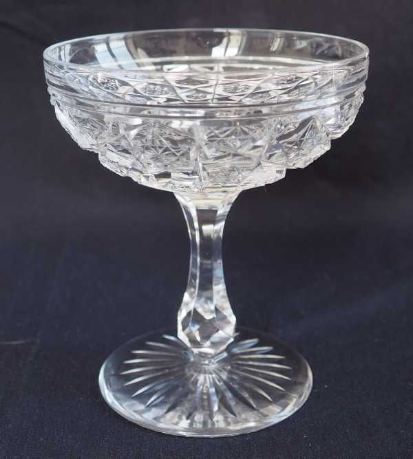 Baccarat crystal champagne glass, Lorient pattern