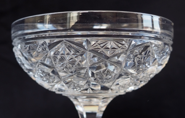 Baccarat crystal champagne glass, Lorient pattern