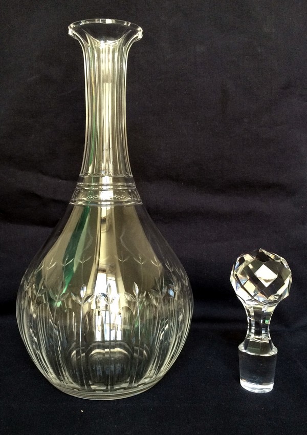 Baccarat crystal wine decanter, Louis XVI pattern