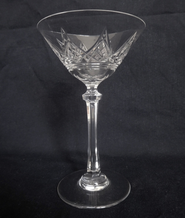 Baccarat crystal champagne glass, Louvois pattern - signed