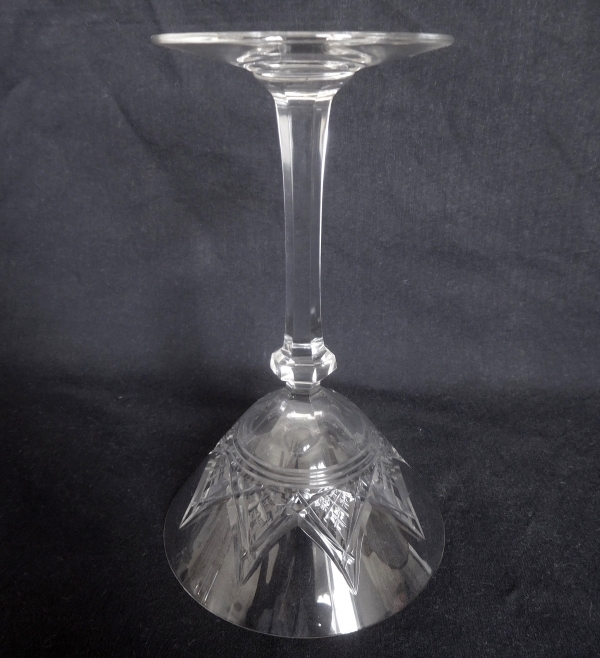 Baccarat crystal champagne glass, Louvois pattern - signed