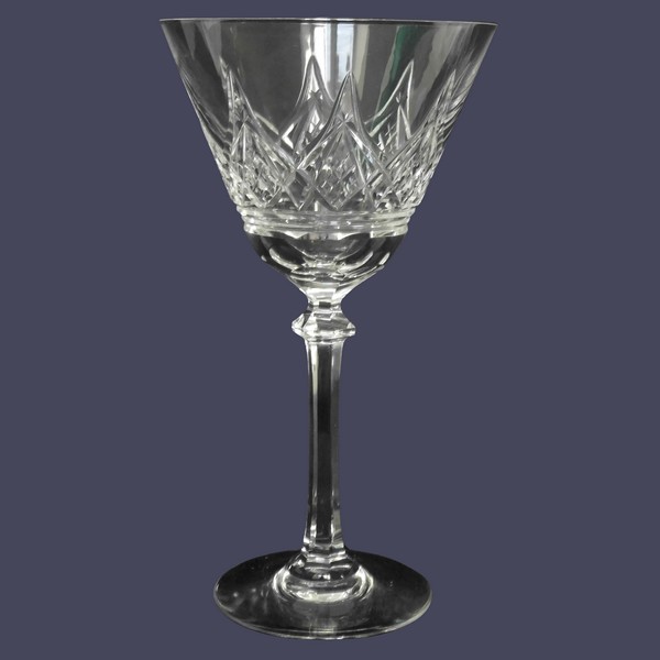 Baccarat crystal water glass, Louvois pattern - 18.3cm - signed